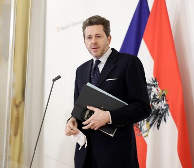 Am 19. J&auml;nner 2021 fand der Sozialpartnergipfel statt. Im Bild der Pr&auml;sident der Wirtschaftskammer &Ouml;sterreich Harald Mahrer.