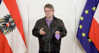 Am 19. J&auml;nner 2021 fand der Sozialpartnergipfel statt. Im Bild der &Ouml;GB-Pr&auml;sident Wolfgang Katzian.