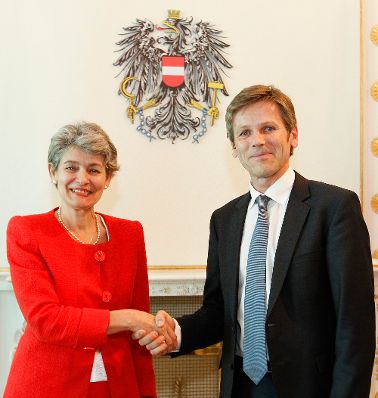 Am 31. Mai 2012 empfing Staatssekret&auml;r Josef Ostermayer die UNESCO-Generaldirektorin Irina Bokova im Bundeskanzleramt.