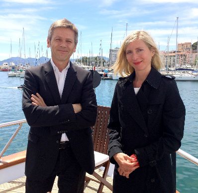 Am 16. Mai 2014 besuchte Bundesminister Josef Ostermayer die Weltpremiere des &Ouml;sterreichischen Filmes &bdquo;Amour Fou&ldquo; bei den Filmfestspielen in Cannes. Im Bild Josef Ostermayer (l.) mit der Filmregisseurin Jessica Hausner (r.).