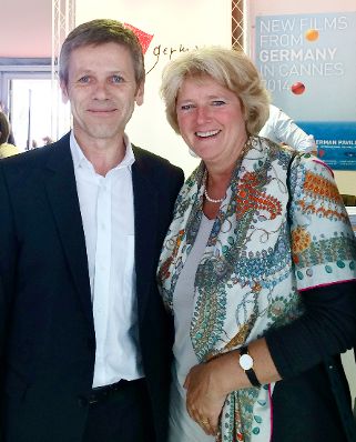 Am 16. Mai 2014 besuchte Bundesminister Josef Ostermayer die Weltpremiere des &Ouml;sterreichischen Filmes &bdquo;Amour Fou&ldquo; bei den Filmfestspielen in Cannes. Im Bild Josef Ostermayer (l.) mit der deutschen Staatsministerin f&uuml;r Kultur und Medien Monika Gr&uuml;tters (r.).