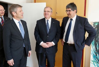 Am 30. Mai 2014 fand in K&auml;rnten die Bundesl&auml;ndertour mit Bundesminister Josef Ostermayer (l.) und Justizminister Wolfgang Brandstetter (m.) statt.