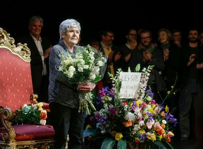 Am 8. Februar 2016 besuchte Kunst- und Kulturminister Josef Ostermayer die Festvorstellung "Neunundsiebzig plus eins" anl&auml;sslich Elisabeth Orths (im Bild) Geburtstag im Akademietheater.