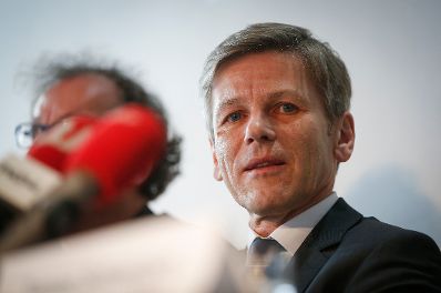 Am 22. Februar 2016 fand eine Pressekonferenz der Theaterallianz mit Kunst- und Kulturminister Josef Ostermayer (im Bild) im Schauspielhaus Wien statt.