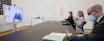 Am 16. Februar 2021 fand ein Austausch zwischen Bundesministerin Susanne Raab und dem schwedischen Justiz- und Migrationsminister Morgan Johansson statt.