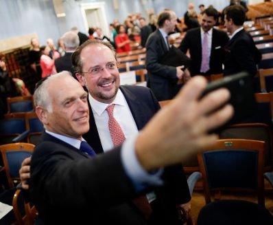 Am 02. September 2019 nahm Bundesminister Alexander Schallenberg (r.) an der Er&ouml;ffnung der Auslandskulturtagung teil.
