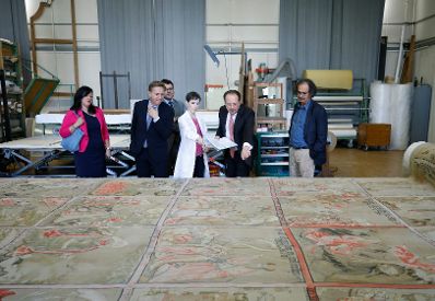 Am 12. September 2019 besuchte Bundesminister Alexander Schallenberg die Restaurationswerkst&auml;tten des Bundesdenkmalamtes.