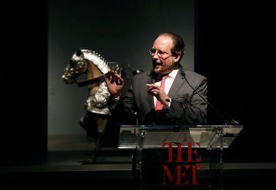 Am 2. Oktober 2019 besuchte Bundesminister Alexander Schallenberg (im Bild) New York. Im Bild bei der Er&ouml;ffnung der Ausstellung &bdquo;The Last Knight&ldquo; im Metropolitan Museum of Art.