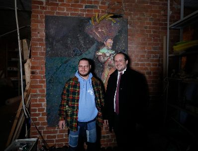 Am 16. November 2019 reiste Bundesminister Alexander Schallenberg anl&auml;sslich eines Arbeitsbesuchs nach Sankt Petersburg. Im Bild beim K&uuml;nstlerkollektiv North 7. Russland gemeinsam mit Pr&auml;sidentin Rabl-Stadler und Direktorin Sabine Haag.