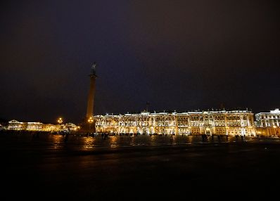 Am 16. November 2019 reiste Bundesminister Alexander Schallenberg anl&auml;sslich eines Arbeitsbesuchs nach Sankt Petersburg. Im Bild mit dem russischen Kulturminister Wladimir Rostislawowitsch Medinski.