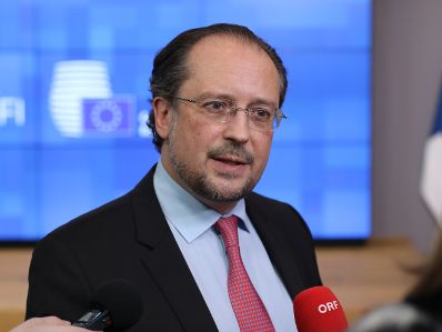 Am 19. November 2019 nahm Bundesminister Alexander Schallenberg (im Bild) am Rat f&uuml;r Allgemeine Angelegenheiten teil.