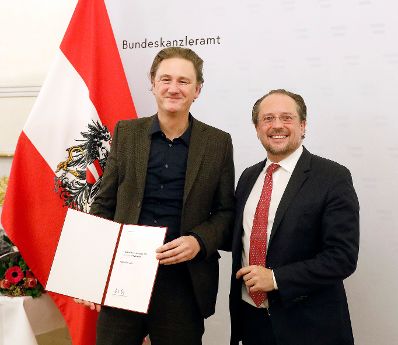 Am 25. November 2019 verlieh Bundesminister Alexander Schallenberg den &Ouml;sterreichischer Kunstpreis und Hans Hollein Kunstpreis 2019.