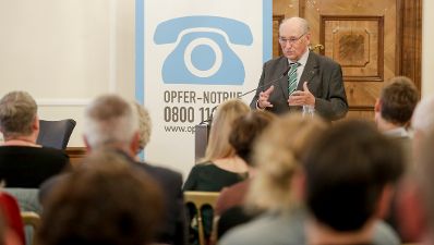 Am 19. September 2019 fand eine Buchpr&auml;sentation des Wei&szlig;en Rings &bdquo;Opfer von Partnergewalt in Kontakt mit Polizei und Justiz&ldquo; statt. Im Bild Udo Jesionek, Pr&auml;sident Wei&szlig;er Ring