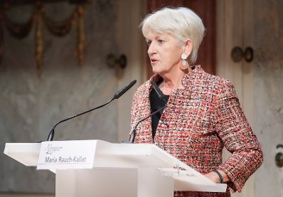 Am 6. November 2019 er&ouml;ffnete Bundesministerin Ines Stilling den 21. Journalistinnenkongress im Haus der Industrie. Im Bild Kongressinitiatorin Maria Rauch-Kallat.