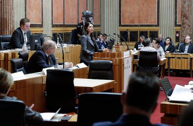 Am 16. November 2016 nahm Staatssekret&auml;rin Muna Duzdar (im Bild) an der Enquete des Bundesrates zum Thema &quot;#DigitaleCourage&quot; teil.