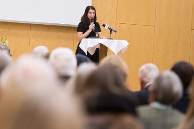 Am 16. November 2016 nahm Staatssekret&auml;rin Muna Duzdar (im Bild) an der Veranstaltung &quot;60 Jahre Koordinierungsausschuss f&uuml;r christlich-j&uuml;dische Zusammenarbeit&quot; teil.