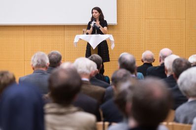 Am 16. November 2016 nahm Staatssekret&auml;rin Muna Duzdar (im Bild) an der Veranstaltung &quot;60 Jahre Koordinierungsausschuss f&uuml;r christlich-j&uuml;dische Zusammenarbeit&quot; teil.