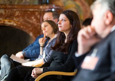 Am 28. November 2016 fand der Vernetzungs- und Workshoptag &quot;#GegenHassimNetz&quot; statt. Im Bild Staatssekret&auml;rin Muna Duzdar.