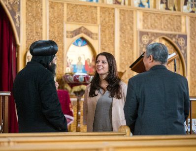 Am 1. Dezember 2016 traf Staatssekret&auml;rin Muna Duzdar den Bischof Gabriel anl&auml;sslich seines Antrittsbesuches.
