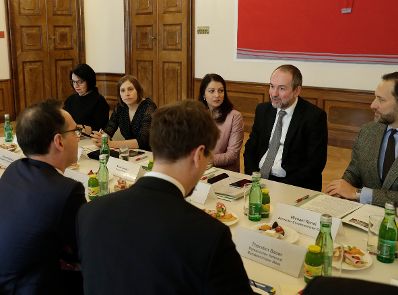 Am 16. Dezember 2016 empfing Kanzleramtsminister Thomas Drozda (r.) den deutschen Minister der Justiz und f&uuml;r Verbraucherschutz Heiko Maas (l.) zu einem Arbeitsgespr&auml;ch.