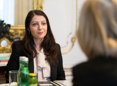 Am 22. Dezember 2016 empfing Staatssekret&auml;rin Muna Duzdar (im Bild) die israelische Botschafterin Talya Lador-Fresher bei ihrem Antrittsbesuch.