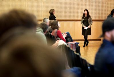 Am 20. November 2017 fand die bOJA-Tagung in Wien statt. Im Bild Staatssekret&auml;rin Muna Duzdar bei der Festansprache.