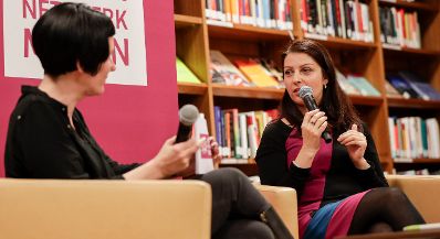 Am 21. Februar 2017 nahm Staatssekret&auml;rin Muna Duzdar an der Diskussion "DIGI-TALK" vom Netzwerk Frauenmedien teil.