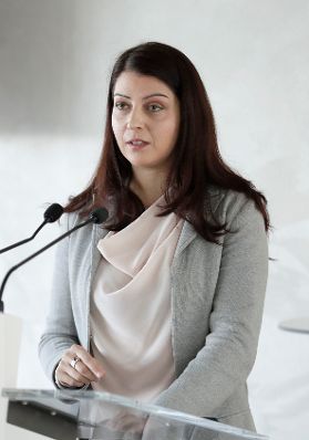 Am 24. April 2017 nahm Staatssekret&auml;rin Muna Duzdar (im Bild) am Symposium zum Thema &quot;Digitale Transformation&quot; an der Technischen Universit&auml;t Wien teil.