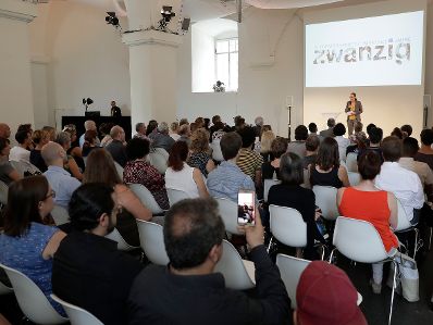 Am 27. Juni 2017 sprach Staatssekret&auml;rin Muna Duzdar Gru&szlig;worte beim Festakt "20 Jahre Integrationsarbeit in Wien".