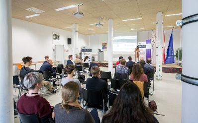 Am 5. Oktober 2017 hielt Staatssekret&auml;rin Muna Duzdar ein Impulsreferat beim Start-Up Event "ADV onstage &ndash; Reverse Pitching" der Arbeitsgemeinschaft Datenverarbeitung.