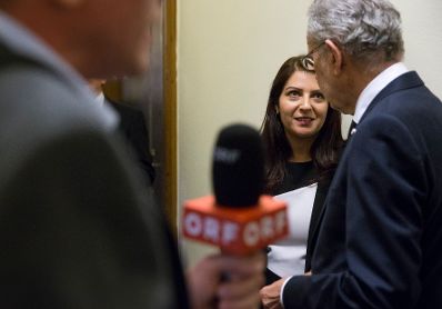 Am 24. Oktober 2017 besuchte Staatssekret&auml;rin Muna Duzdar (im Bild) den Empfang der evangelischen Kirchen in &Ouml;sterreich anl&auml;sslich &bdquo;500 Jahre Reformation&ldquo; im Wiener Musikverein.