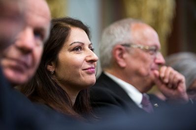 Am 24. Oktober 2017 besuchte Staatssekret&auml;rin Muna Duzdar (im Bild) den Empfang der evangelischen Kirchen in &Ouml;sterreich anl&auml;sslich &bdquo;500 Jahre Reformation&ldquo; im Wiener Musikverein.