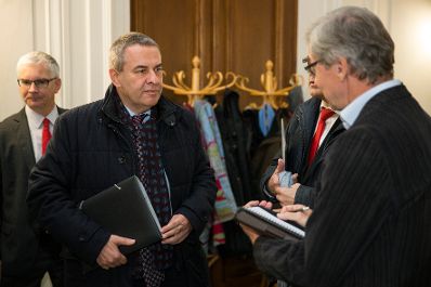 Am 7. November 2017 fand die 2. Runde der Gehaltsverhandlungen &Ouml;ffentlicher Dienst statt. Im Bild G&Ouml;D Vorsitzender Norbert Schnedl.