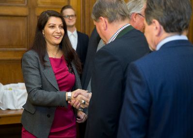 Am 16. November 2017 fand die 4. Runde der Gehaltsverhandlungen &Ouml;ffentlicher Dienst statt. Im Bild Staatssekret&auml;rin Muna Duzdar.