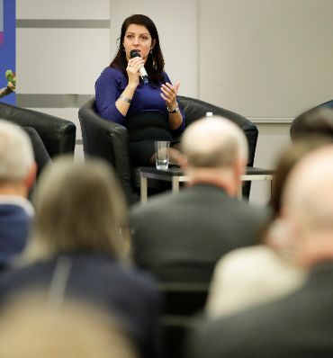Am 22. November 2017 fand die Er&ouml;ffnung des Kompetenzzentrums f&uuml;r Verwaltungswissenschaften auf dem FH Campus Wien statt. Im Bild Staatssekret&auml;rin Muna Duzdar.