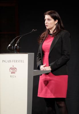 Am 24. November 2017 hielt Staatssekret&auml;rin Muna Duzdar (im Bild) Gru&szlig;worte beim Richtertag 2017 - "Rechtsstaat - zur&uuml;ck in die Zukunft".