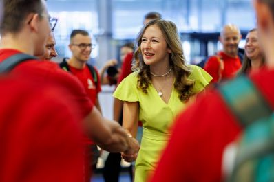 Am 7. September 2024 verabschiedete Staatssekret&auml;rin Claudia Plakolm das TeamAustria zu den WorldSkills 2024 nach Lyon.