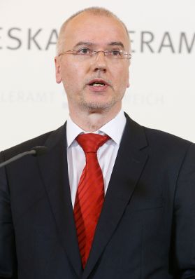 Am 17. M&auml;rz 2015 fand im Bundeskanzleramt die Konstituierung der Cyber Security Plattform statt. Im Bild Franz Vock von der IKT-Strategie im Bundeskanzleramt.