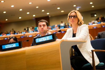Am 9. Juli 2015 vertrat Staatssekret&auml;rin Sonja Ste&szlig;l &Ouml;sterreich beim High-Level-Forum des Wirtschafts- und Sozialrates der Vereinten Nationen in New York zu Zielen der Nachhaltigen Entwicklung.