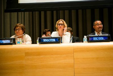 Am 9. Juli 2015 vertrat Staatssekret&auml;rin Sonja Ste&szlig;l &Ouml;sterreich beim High-Level-Forum des Wirtschafts- und Sozialrates der Vereinten Nationen in New York zu Zielen der Nachhaltigen Entwicklung.