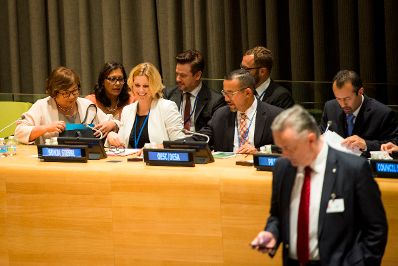 Am 9. Juli 2015 vertrat Staatssekret&auml;rin Sonja Ste&szlig;l &Ouml;sterreich beim High-Level-Forum des Wirtschafts- und Sozialrates der Vereinten Nationen in New York zu Zielen der Nachhaltigen Entwicklung.