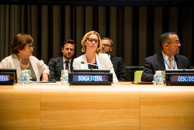 Am 9. Juli 2015 vertrat Staatssekret&auml;rin Sonja Ste&szlig;l &Ouml;sterreich beim High-Level-Forum des Wirtschafts- und Sozialrates der Vereinten Nationen in New York zu Zielen der Nachhaltigen Entwicklung.