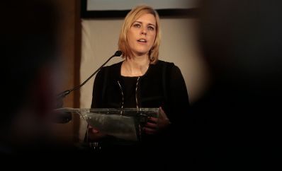 Am 23. November 2015 sprach Staatssekret&auml;rin Sonja Ste&szlig;l (im Bild) Gru&szlig;worte beim 12. Vienna Economic Forum &ndash; Vienna Dialogue 2015 im Palais Nieder&ouml;sterreich.