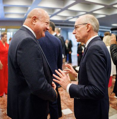 Am 16. Mai 2025 reiste Bundeskanzler Christian Stocker (l.) zu einem Arbeitsbesuch nach Albanien. Im Bild beim Gipfeltreffen der Europ&auml;ischen Politischen Gemeinschaft (EPG).