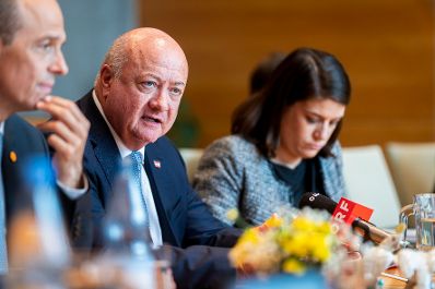 Am 27. Juni 2025 reiste Bundeskanzler Christian Stocker (2.v.l.) zu einem Arbeitsbesuch nach Berlin.