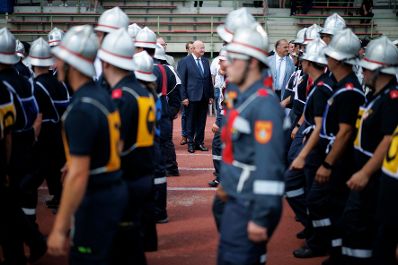 Am 29. Juni 2025 nahm Bundeskanzler Christian Stocker an der Siegerehrung des 73. N&Ouml; Landesfeuerwehrleistungsbewerb teil.