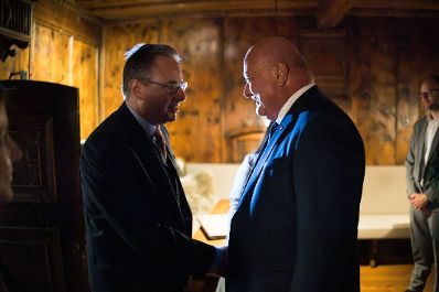 Am 28. August 2025 nahm Bundeskanzler Christian Stocker (r.) am mehrt&auml;gigen Forum Alpbach teil. Im Bild mit dem Premierminister von Belgien Bart De Wever (l.).