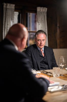 Am 28. August 2025 nahm Bundeskanzler Christian Stocker (l.) am mehrt&auml;gigen Forum Alpbach teil. Im Bild bei einem Arbeitsgespr&auml;ch mit dem Premierminister von Belgien Bart De Wever (r.).