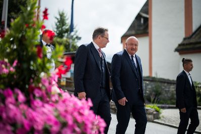 Am 29. August 2025 nahm Bundeskanzler Christian Stocker (m.r.) am mehrt&auml;gigen Forum Alpbach teil. Im Bild mit dem Premierminister von Belgien Bart De Wever (m.l.).