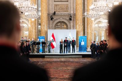 Am 28. J&auml;nner 2026 nahm Bundeskanzler Christian Stocker an der Vereidigung der Olympiadelegation teil.